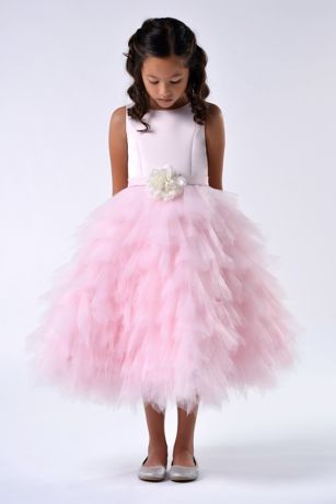 Pink Tea Length Dress